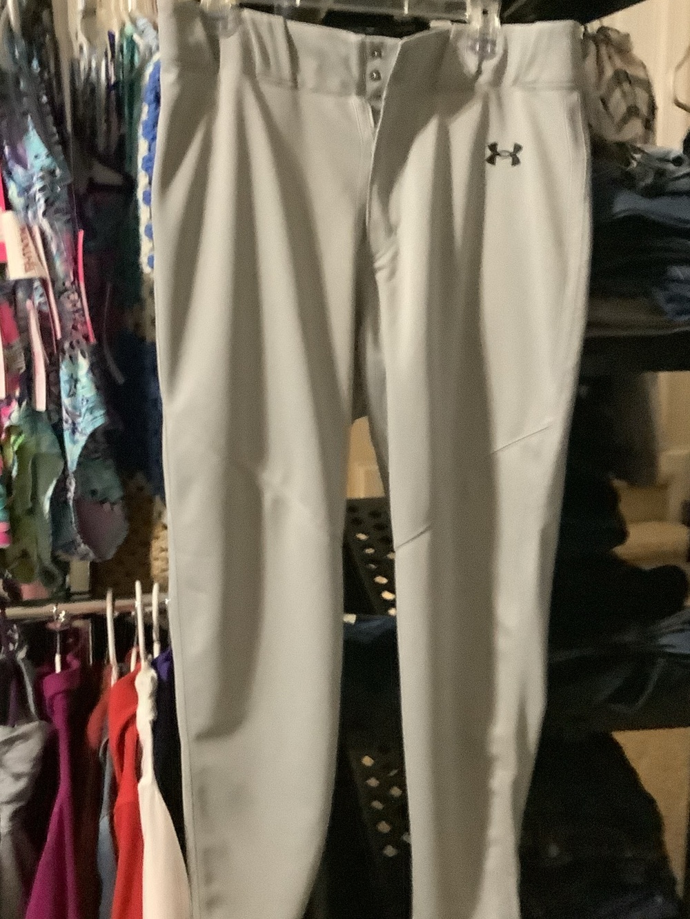 Under Armour Men's Light Gray Athletic baseball pants
